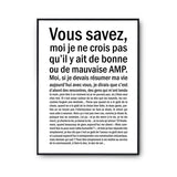 Affiche femme AMP Bonne ou mauvaise - Planetee