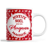 Tasse Noël Plongeuse femme Rouge - Planetee