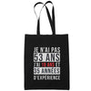 Sac Tote Bag 53 ans Expérience Noir - Planetee