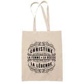 Sac Tote Bag Christine La Déesse beige - Planetee