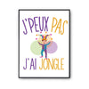 Affiche Jongle j'peux pas Blanc Premium - Planetee