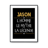 Affiche Jason prénom mythe légende Jaune - Planetee