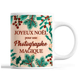 Tasse Noël Photographe femme Beige - Planetee