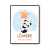Affiche Léandre bébé Panda Roi des Câlins - Planetee