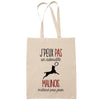 Sac Tote Bag berger belge malinois j'peux pas beige - Planetee