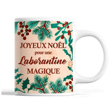 Tasse Noël Laborantine femme Beige - Planetee