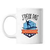 Mug Wakeboard j'peux pas Blanc - Planetee