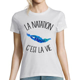 T-shirt femme natation c'est la vie - Planetee