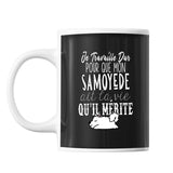 Mug Samoyède Je travaille dur - Planetee