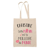 Tote Bag Christine Meilleure Maman - Planetee