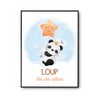 Affiche Loup bébé Panda Roi des Câlins - Planetee