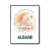 Affiche Albane Adorable bébé quand je dors Lapin - Planetee