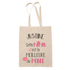 Tote Bag Justine Meilleure Maman - Planetee