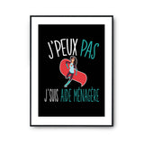 Affiche Aide ménagère j'peux pas Noir - Planetee