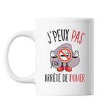 Mug Arrêté de fumer j'peux pas Blanc - Planetee