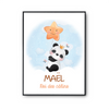 Affiche Maël bébé Panda Roi des Câlins - Planetee