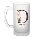 Chope de bière Dalila Lettre Fleur - Planetee
