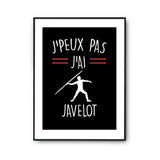 Affiche Javelot homme j'peux pas Noir - Planetee