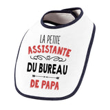 Bavoir bébé fille La Petite Assistante du Bureau de Papa - Planetee