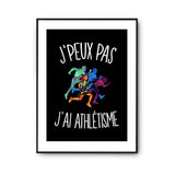 Affiche athlétisme j'peux pas Noir - Planetee