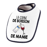 Bavoir bébé La copine de boisson de mamie Vin - Planetee