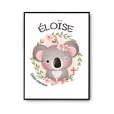 Affiche Éloïse Bébé d'amour Koala - Planetee