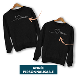 Sweat couple Depuis XXXX | Date/Année personnalisable - Planetee