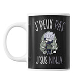 Mug J'peux pas j'suis Ninja référence Kakashi | Tasse Pop Culture - Planetee