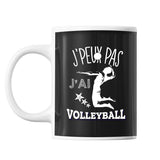 Mug Volleyball j'peux pas Noir - Planetee
