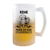Chope de bière René Prénom Pilier de Bar - Planetee