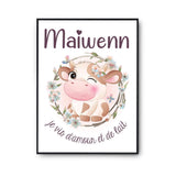 Affiche Maïwenn Amour et Biberon de Lait Vache - Planetee