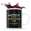Mug noir Propriété du Meilleur Snowboardeur - Planetee