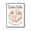 Affiche Gabrielle Amour et Biberon de Lait Vache - Planetee