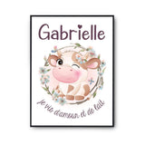 Affiche Gabrielle Amour et Biberon de Lait Vache - Planetee