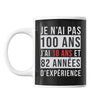 Mug 100 Ans Expérience Noir - Planetee