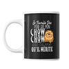 Mug Chow Chow Je travaille dur - Planetee