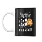 Mug Chow Chow Je travaille dur - Planetee