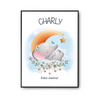 Affiche Charly bébé d'amour éléphant - Planetee