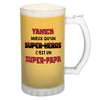 Chope de bière Yanick Super Héros Super Papa - Planetee