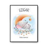 Affiche Edgar bébé d'amour éléphant - Planetee