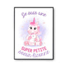 Affiche Meilleure Petite Soeur Licorne - Planetee