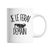 Mug Border Collie Je le ferai demain - Planetee