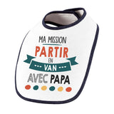 Bavoir bébé Ma mission Van avec Papa - Planetee