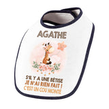 Bavoir Agathe Cou Monté Girafe - Planetee