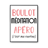 Affiche Méditation C'est ma Routine - Planetee