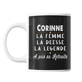 Mug prénom Corinne cadeau départ retraite - Planetee