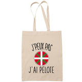 Sac Tote Bag J'peux pas Pelote basque beige - Planetee