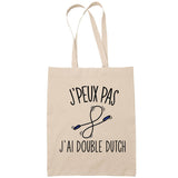 Sac Tote Bag J'peux pas Double dutch beige - Planetee