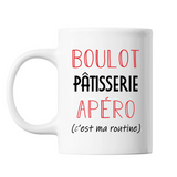 Mug Pâtisserie C'est ma Routine Blanc - Planetee
