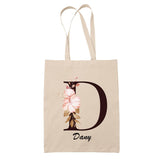 Tote Bag beige Dany Lettre Fleur - Planetee